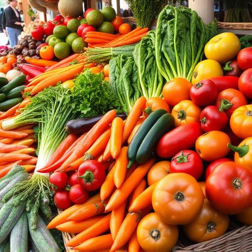 Articolo del blog sugli ingredienti di stagione in Emilia Romagna, mostrando verdure fresche e colorate al mercato.