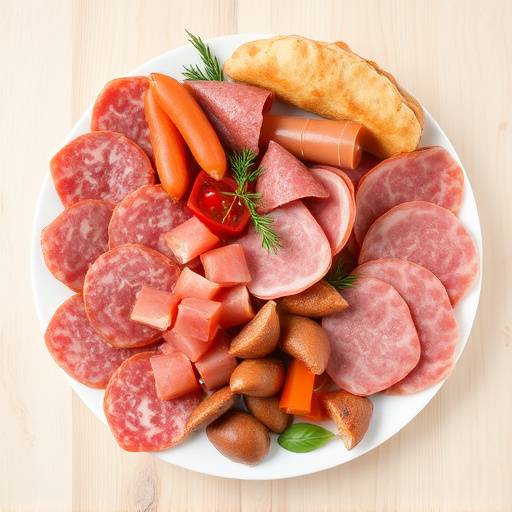 Tagliere di salumi misti dell'Emilia Romagna, con mortadella, prosciutto di Parma e salame, accompagnato da gnocco fritto